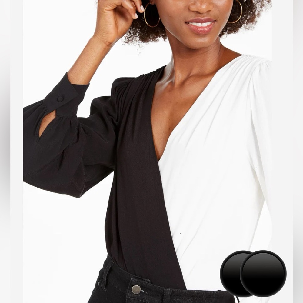 Black & White contrast Long Sleeve bodysuit